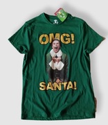 Primark Warner Bros Elf OMG Santa T-shirt zielony świąteczny L