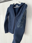 Granatowa rozpinana bluza z kapturem Adidas XS