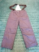 Spodnie narciarskie zimowe ocieplane dziecięce roz. 128 szare