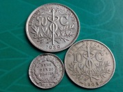 Boliwia 10, 50 centawos 1939, 1908 i 1879 rok