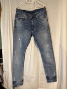 Niebieskie spodnie dżinsowe Tommy Hilfiger Houston Stretch Slim Taper