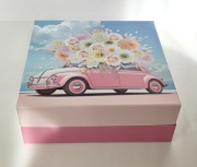 Pudełko ozdobne dekoracyjne Box z pokrywką prezent Bella Vita Kwiaty Retro