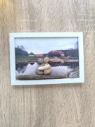 Zakochani, miłość, obrazek z kamyków znalezionych na plaży.