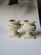 Świecznik 2 szt ceramiczne styl antyczny małe 