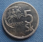 Moneta Słowacja 5 koron 1993