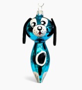 Bombki choinkowe szklane 1 szt. PIESEK wzór retro jak prl  kształtki pies