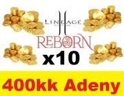 L2 REBORN ETERNAL X10  400KK 400 MLN ADENY ADENA L2REBORNX10 NEW LINEAGE 2