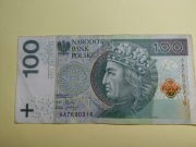 Banknot 100 zł seria AA
