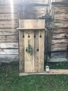 Drewniany Wieszak Półka Vintage Handmade