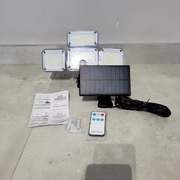 Solarna lampa led z czujnikiem ruchu + pilot 4 panele ip65