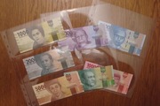 Indonezja zestaw banknotów 7 sztuki stan 1