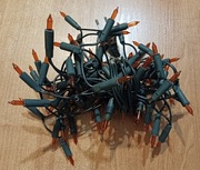 Stare lampki choinkowe pomarańczowe 100 żarówek 