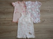 3 x Pajacyk niemowlęcy kr. rękaw rozm. 74 - 9 m-cy 