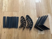 podwójny komplet karniszy IKEA BETYDLIG / RÄCKA kolor czarny