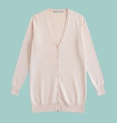 Damski bawełniany sweter pudrowy róż z długim rękawem Zara Knit 38/M