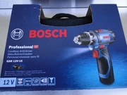 BOSCH GSR 12V-15, Wkretarka 12V, 2x2.0Ah, Ładowarka, Nowa