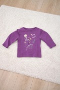 Bluzka dziewczęca 68 Reserved fioletowa 3-6 mies długi rękaw