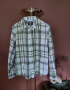 KOSZULA CHŁOPIĘCA długi rękaw niebieska kratka r.158