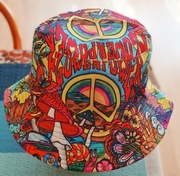 Bucket hat, kapelusz, rybaczka. Woodstock, power flower.Rozmiar 58.New
