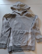 BLUZA DLA DZIECI ADIDAS TIRO 24 HOODED SWEAT SZARA IR7505 r 140cm