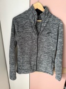 Czarno-szary polar, dwie kieszenie, na suwak - 4F - S