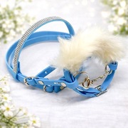 Ogłowie Hobby Horse A5 wodoodporne, regulowane, niebieskie + futerko