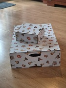 Zestaw 2 ozdobnych pudełek MDF do samodzielnego złożenia – motyw dziecięcy.