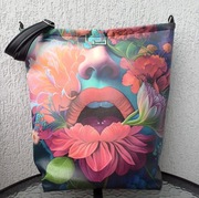 Shopperka roses skóra ekologiczna 