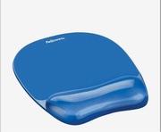 Fellowes Podkładka pod mysz i nadgarstek żelowa CRYSTAL niebieska