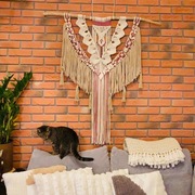 Makrama 120x120 biały róż