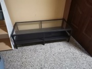 stolik kawowy loft industrialny metal szkło 100x40x31.5- tanio śląsk