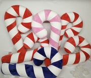 Świąteczna poduszka laska cukrowa lizak 53cm rękodzieło Boże Narodzenie 