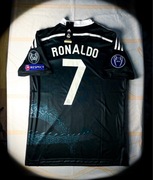 (M) Cristiano Ronaldo #7 Real Madrid 2014/2015 Nowa Czarna T-shirt Jersey
