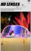 HIT Sportowe Okulary Rowerowe Fotochrom SCVCN S-62 Fiolet Róż 34g Nowe