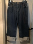 C&A spodnie jeans dżins wide high szerokie casual oversize duże