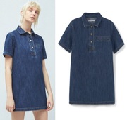 Mango jeansowa sukienka o prostym kroju