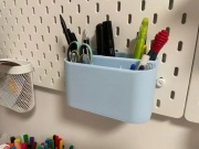 Organizer IKEA SKADIS – biały/czarny, na długopisy, ołówki i pędzle