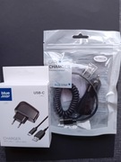 Zestaw  ładow sieciowa+samochod  USB typ C 2A 