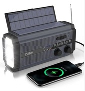 Radio XSY320, solarne, na korbę, na baterie, awaryjne 5000mah. 