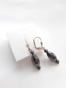 Kolczyki z kamieniem agat wiszące kolczyki vintage