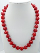 Ekskluzywny Naszyjnik z Czerwonego Korala – Duże Kule (49 cm)