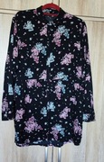 Janina koszula kwiaty floral czarna długa tunika 42/44