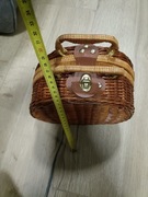 Wiklinowy kosz torebka kuferek porcelana 