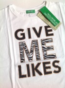 BENETTON biała koszulka | crop | Give Me Likes | 8 9 lat