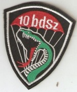 Naszywka  10 batalionu desantowoszturmowego na mundur wyjściowy.