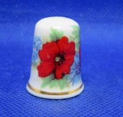 Naparstek Kolekcjonerski Porcelanowy Maki 