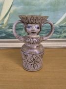 Sygnowany wazon/świecznik Fischland Keramik – ręczne wykonanie, unikat