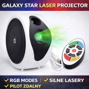 Projektor Gwiazd Laser Projector Galaxy Star RGB + Pilot, NOWY