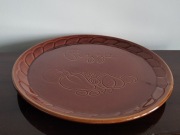 Talerz ceramiczny do pizza 31cm ciemny brąz