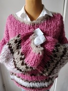 Sweterek różowy brudny róż